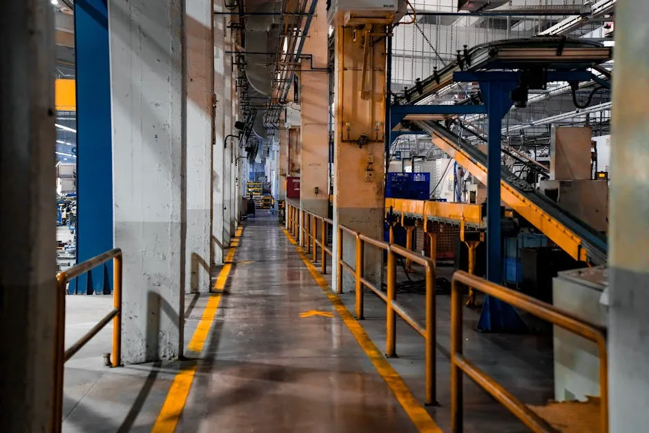 Refractory brick factory production floor with automated equipment